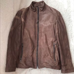 Andrew Marc Distressed Soft Leather Jacket